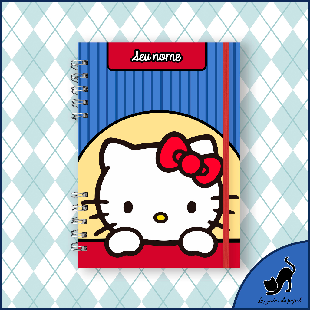 Caderno personalizado com marcador de página - Hello Kitty em Oferta na Shopee