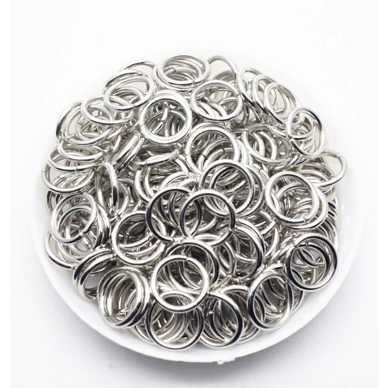 1000 Argolas Em Alumínio Montagem De Lustres, Artesanato, Tranças Box Braids - tamanho 09mm em Oferta na Shopee