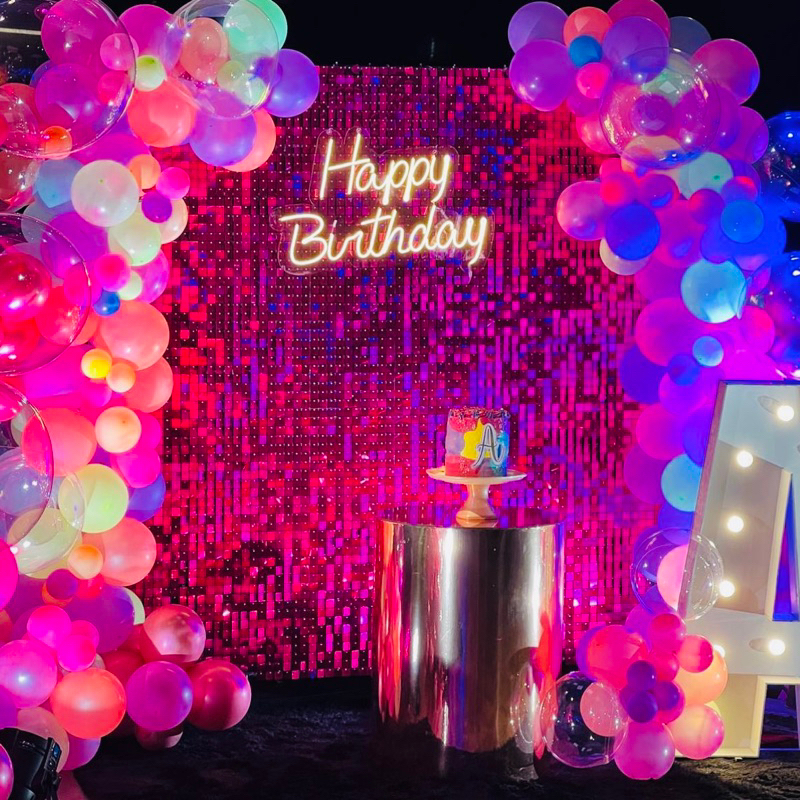 COMBO Balão Festa Neon Luminoso Número 5 Polegadas MISTO - Balões Bexiga Para Aniversários Baladas Decoração 28% OFF