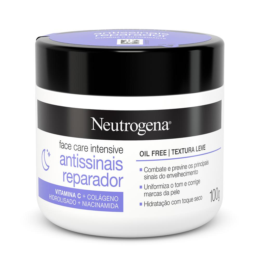Hidratante Facial Neutrogena Face Care Intensive Antissinais Reparador 100g - Vitamina C + Colágeno