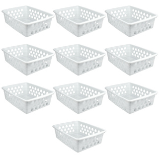 Cesto Organizador Multiuso 10 Peças 20x15x6cm Medio Branco Para Armario Gaveta e Comoda de Bebe em Oferta na Shopee