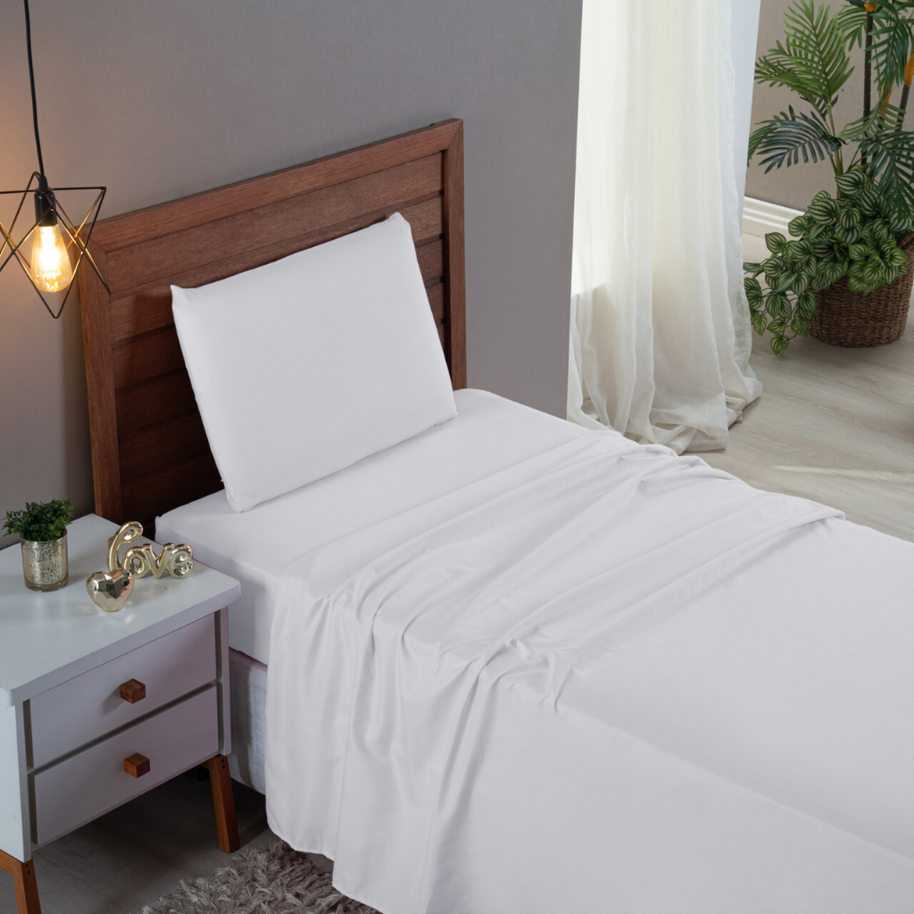 JOGO DE LENÇOL PARA CAMA SOLTEIRO 3 PEÇAS MICROFIBRA COM ELASTICO CAMA BOX