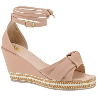 Sandália Anabela Amarração Perna Plataforma Feminino Sapato moderno Cor Básica Tendência Mezikin 442 em Oferta na Shopee