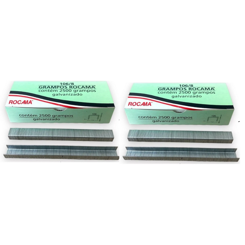 Grampo Galvanizado 106,8 Rocama 2 Caixs 5000 Grampos