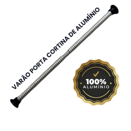 Suporte para Cortina de Box em Alumínio Vários Tamanhos