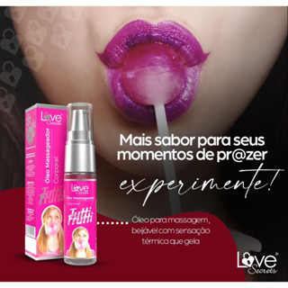 Óleo Beijável para massagem Hot ou Ice 15mL Lovesecrets (Vários Sabores) Sexy Shop