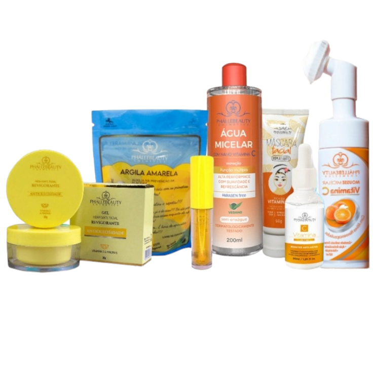 Kit 7 itens Vitamina C PhalleBeauty