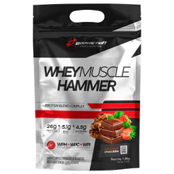 Whey Muscle Hammer Bodyaction - Em Refil de 900g ou 1,8kg - Blend de Proteínas WPC e WPI