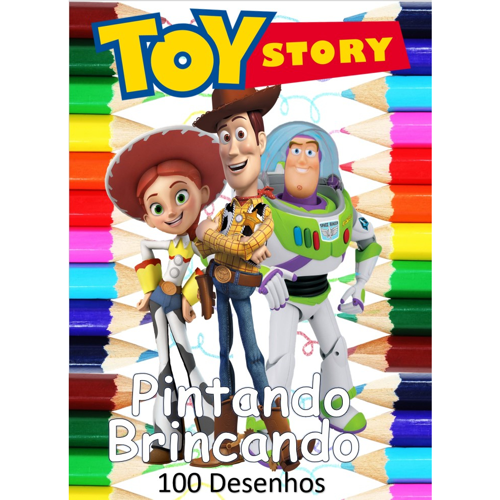 100 Desenhos Para Pintar e Colorir Toy Story - Folhas A4 Avulsas! - Folhas A4 Sulfite Avulsas/Soltas