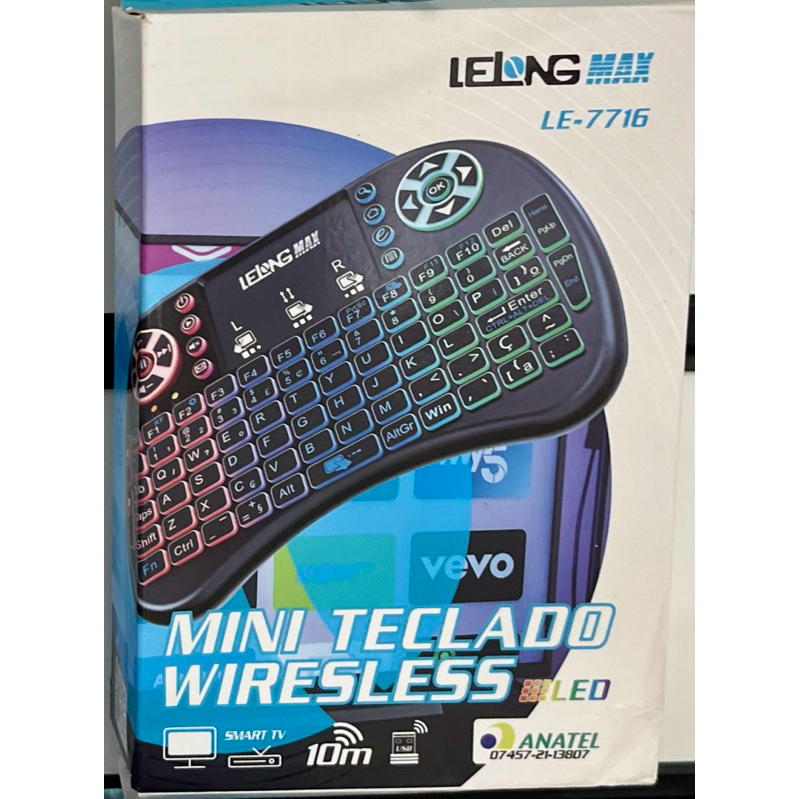 Mini Teclado Bluetooth Controle Tv Box Smart Tv-Pc Celular