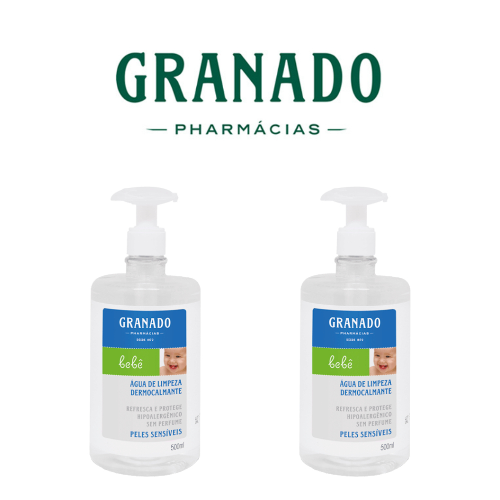 Granado Água De Limpeza PELES SENSÍVEIS Bebê GRANADO Dermocalmante Granado 500ml - Kit c/2