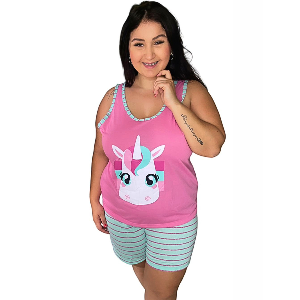 Baby Doll FB Plus Size Confort Short Doll Promoção Pijama Oferta