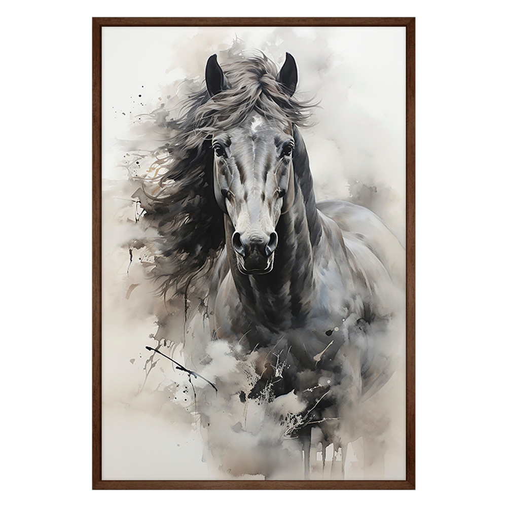 Quadro Decorativo Cavalo Aquarela Moldura Cx Alta 100x66 em Oferta na Shopee