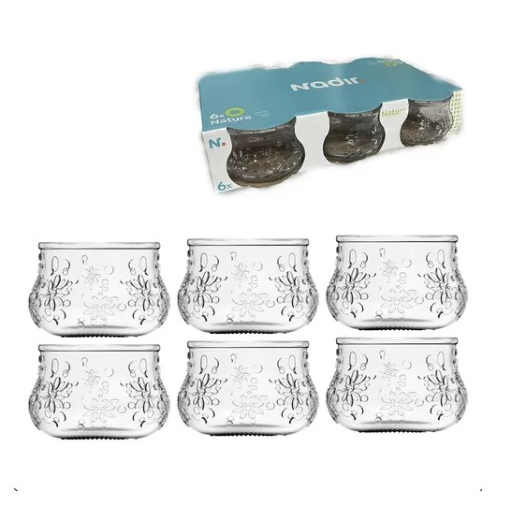 Jogo de Tigelas Sobremesa Nature c/ 6 peças 200ml Nadir Cozinha Casa Utilidade