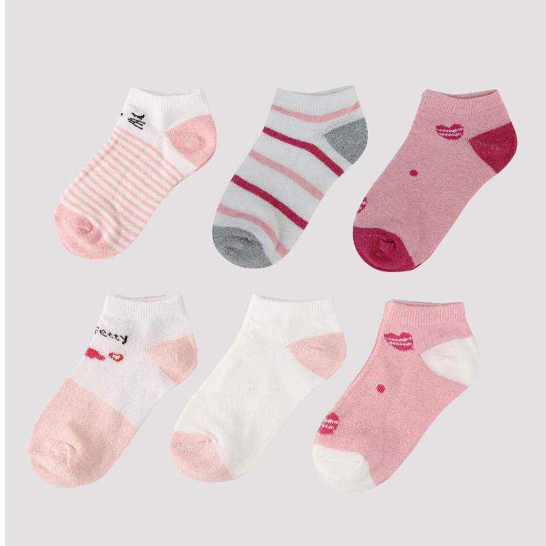 Kit 3 Pares Meia Cano Curto Infantil Soquete Menina Feminina Cano Curto Estampada bebê em Oferta na Shopee
