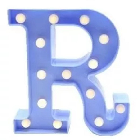 Letra Azul Luminária Led 3D Decorativa em Oferta na Shopee