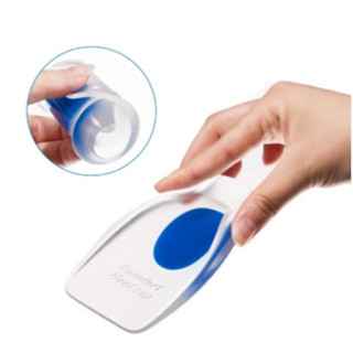 Par Meia Palmilha de Silicone Gel Ortopédica Protetor de Calcanhar / Calcanheira Anti Impacto Esporão azul