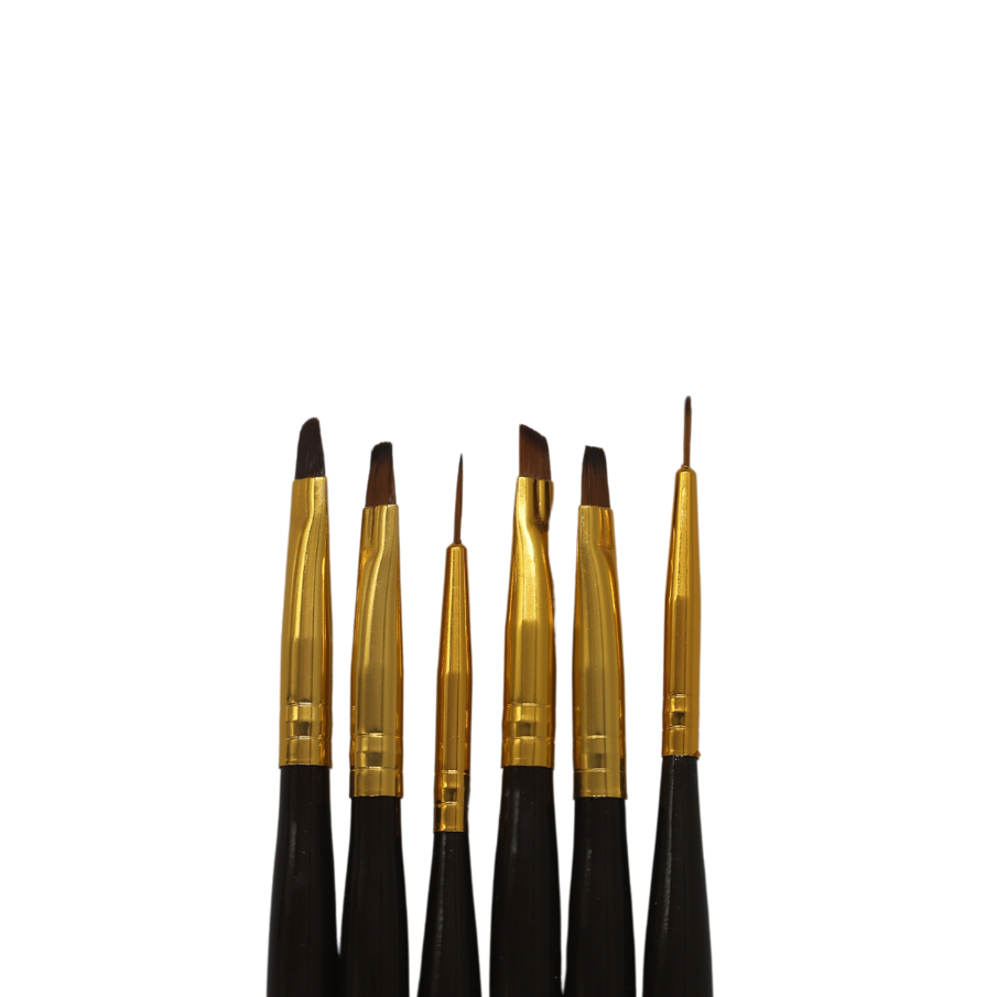 Kit 6 Pinceis Decoração Diversos D&Z Nail Art em Oferta na Shopee