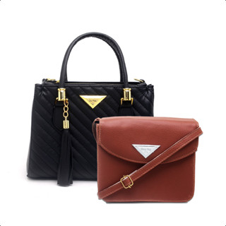 Kit Bolsa Preta Media E Pequena Linea California Shopbag