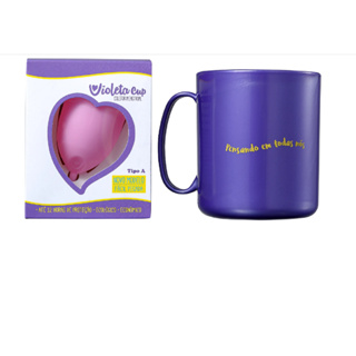 Kit caneca + coletor Violeta Cup em Oferta na Shopee