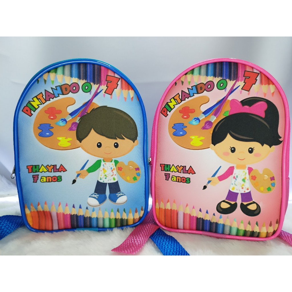 22 mochilinhas Personalizadas todos os temas; aniversário infantil; lembrancinhas