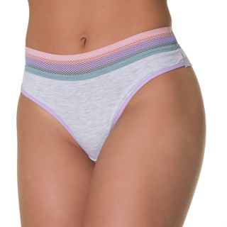 Kit 5 - Tanga Lingerie Fio Duplo Algodão Mescla Feminina Não Marca