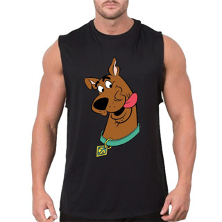 Regata Masculina Camiseta Algodão Fio Penteado Scooby Doo Cachorro