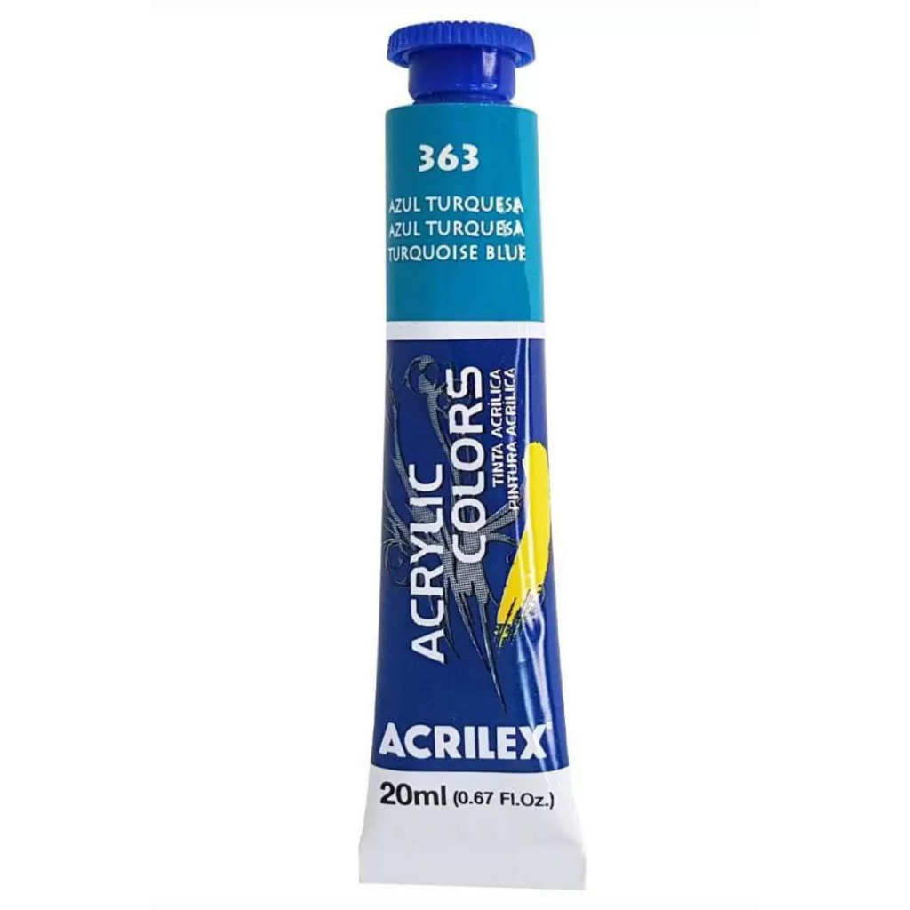 Tinta Acrílica Acrilex Azul Turquesa 363