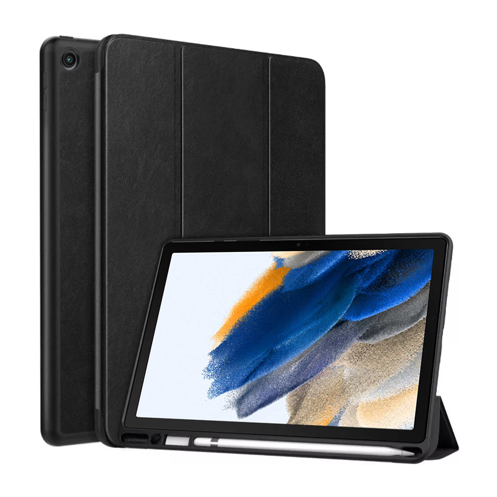 Capa Smart Cover para Samsung Galaxy Tab A8 10.5 Polegadas X200 / X205 2021 / 2022 - Case Anti Impacto Capinha Tablet 10,5p Película Frontal Vidro Temperado