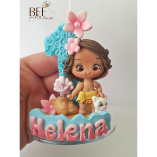 Vela Topo Moana Baby em Biscuit