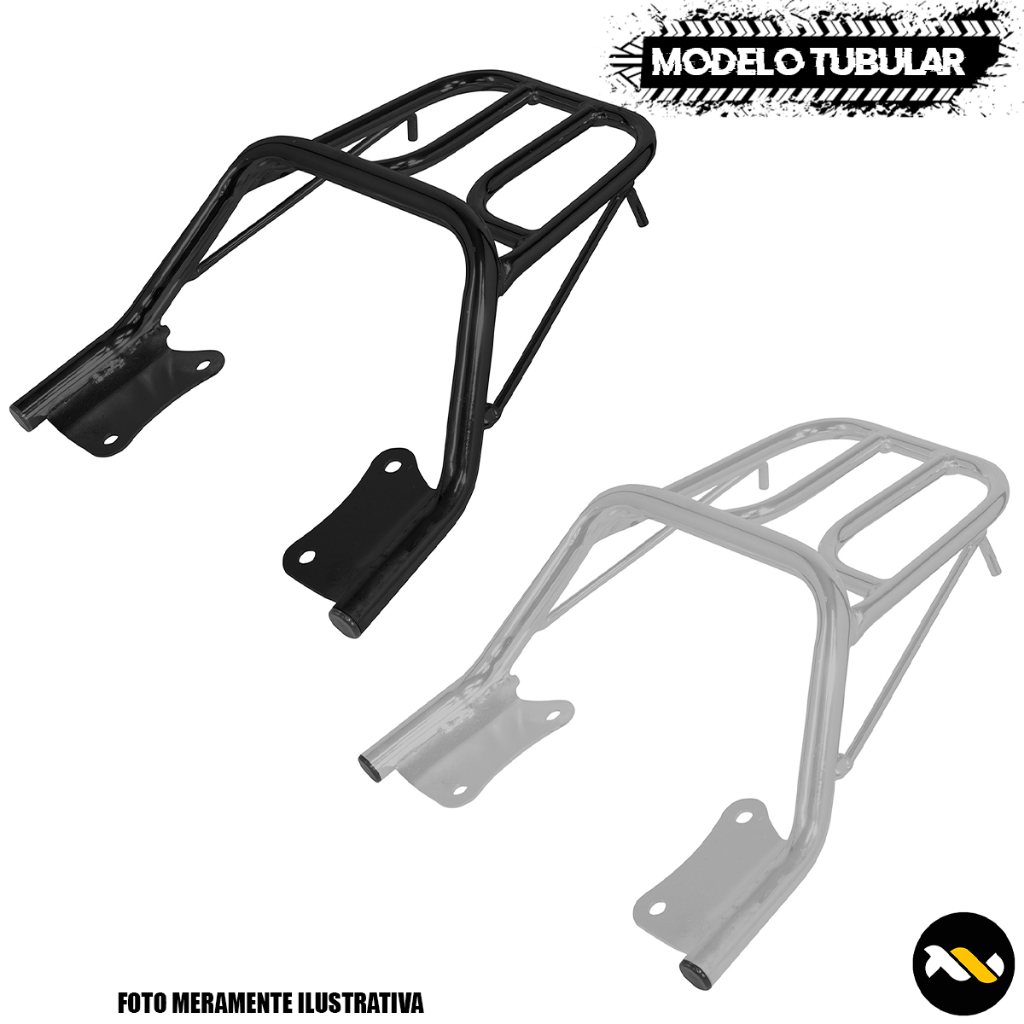 Bagageiro em Aço Modelo Tubular YBR Factor 125 2009 a 2012 Pro Tork em Oferta na Shopee