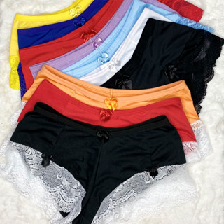 Kit 10 CAleçon Lacinho Shortinho Confortável para Dormir Renda Feminino Revenda Lingeries Tanga Microfibra