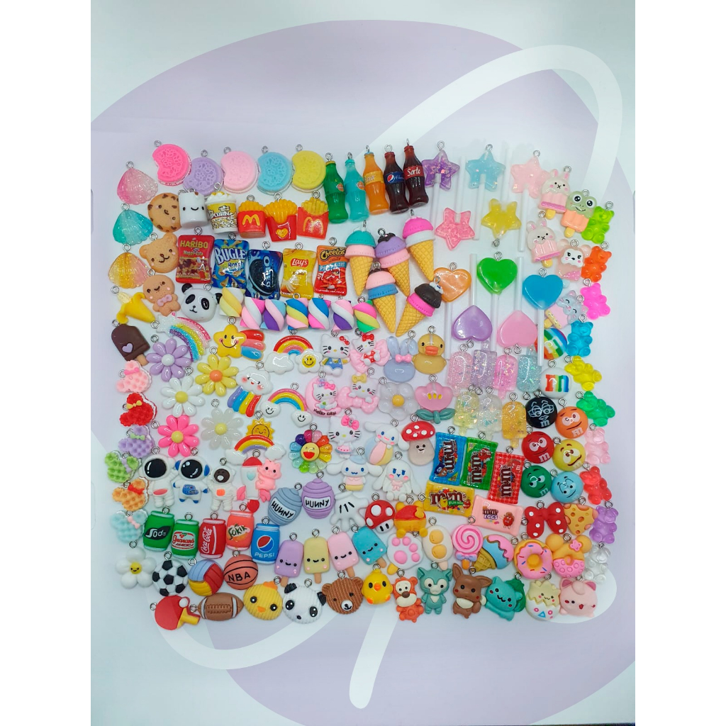 KIT 200 Pingentes Divertidos Resina em Oferta na Shopee