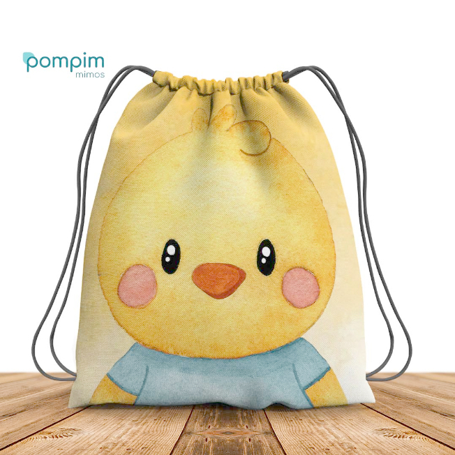 Kit Lembrancinha Mochila Saco Fazendinha, Bichinhos da Fazenda de tecido personalizado, para festas e aniversários.