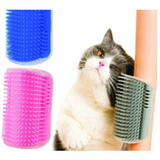 Escovadeira Escova Pet Tira Pelos Gato Catnip Parede Massagem Brinquedo Coçador