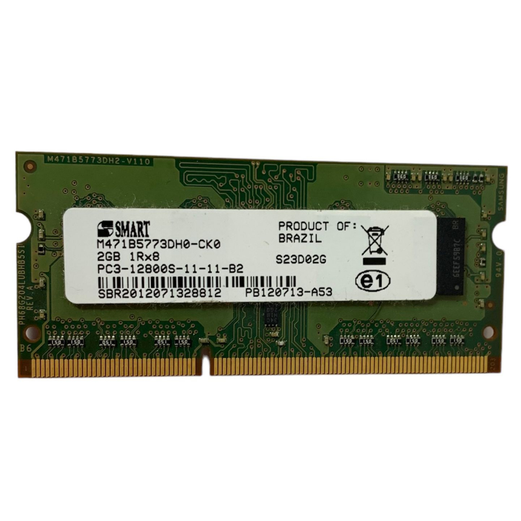 Memória RAM Notebook 2GB DDR3 PC3 12800S 1600MHz 1Rx8