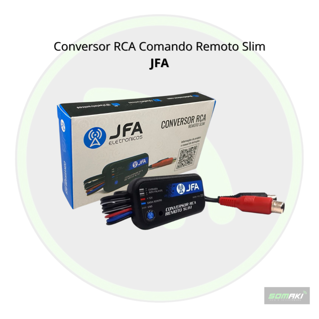Conversor RCA Comando Remoto Slim JFA 12V