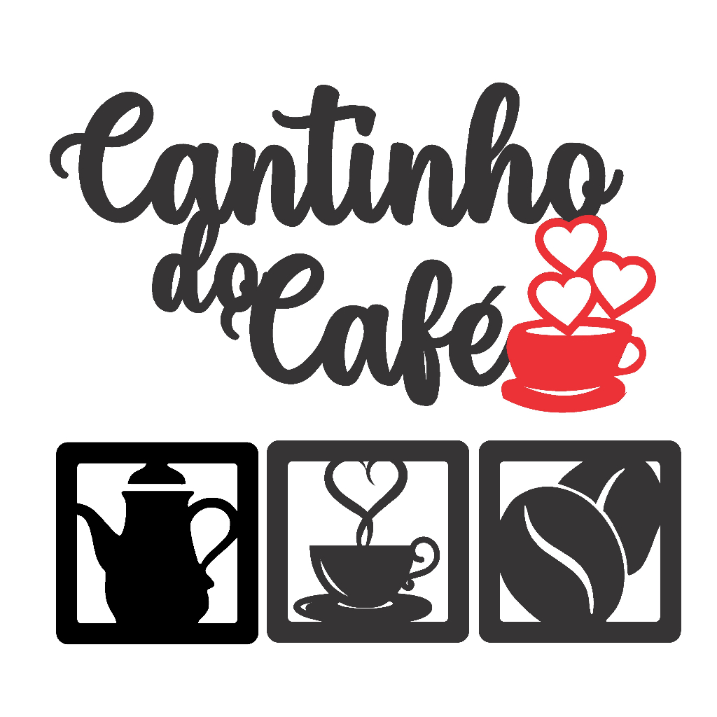 KIT CANTINHO DO CAFÉ 1 PEÇA OU 4 PEÇAS MDF PRETO E VERMELHO ALTO RELEVO 30CM em Oferta na Shopee