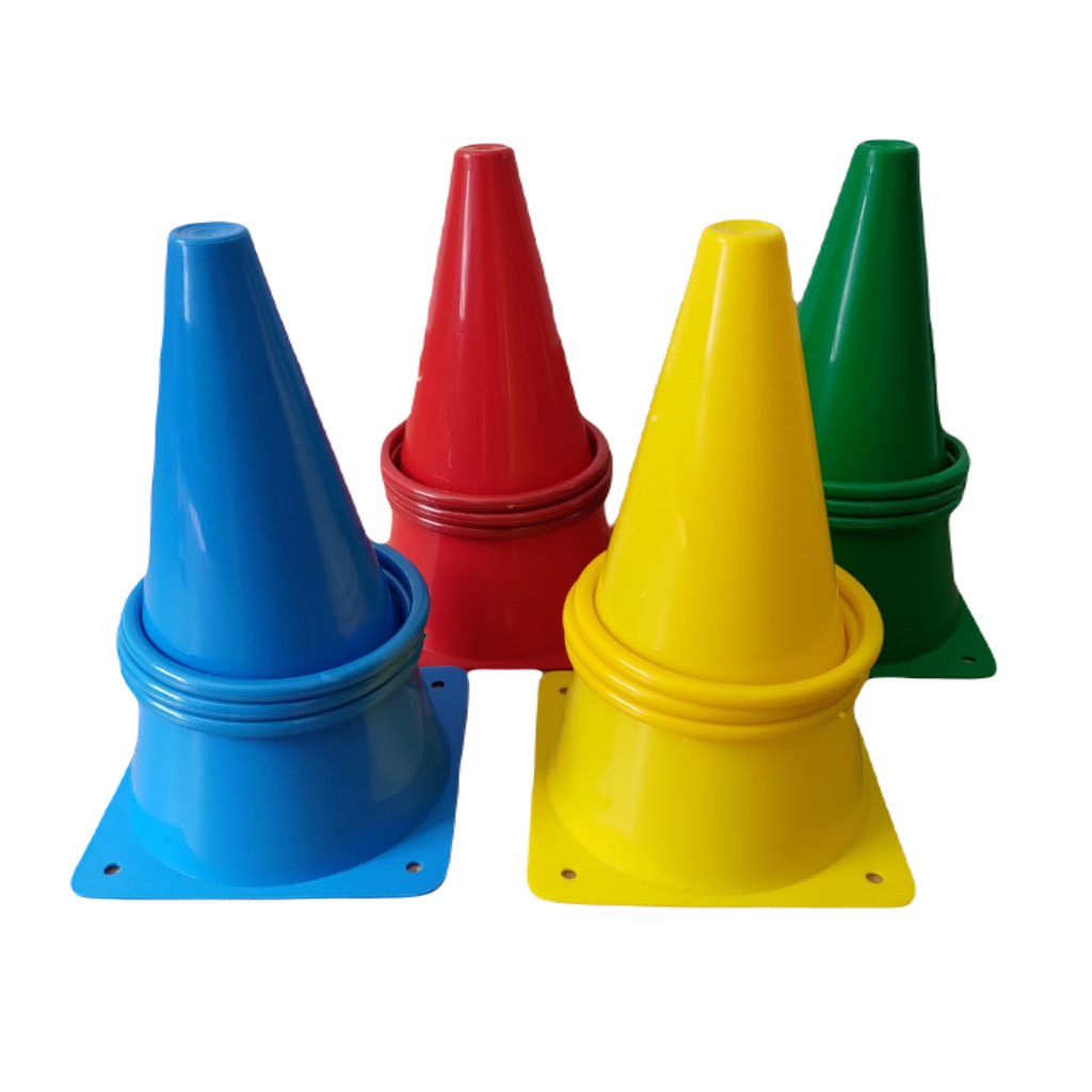 Cones De Pvc E 12 Argolas Coloridas em Oferta na Shopee