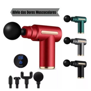 Massageador Elétrico Pistola Alta Frequência Profissional Muscular Massagem