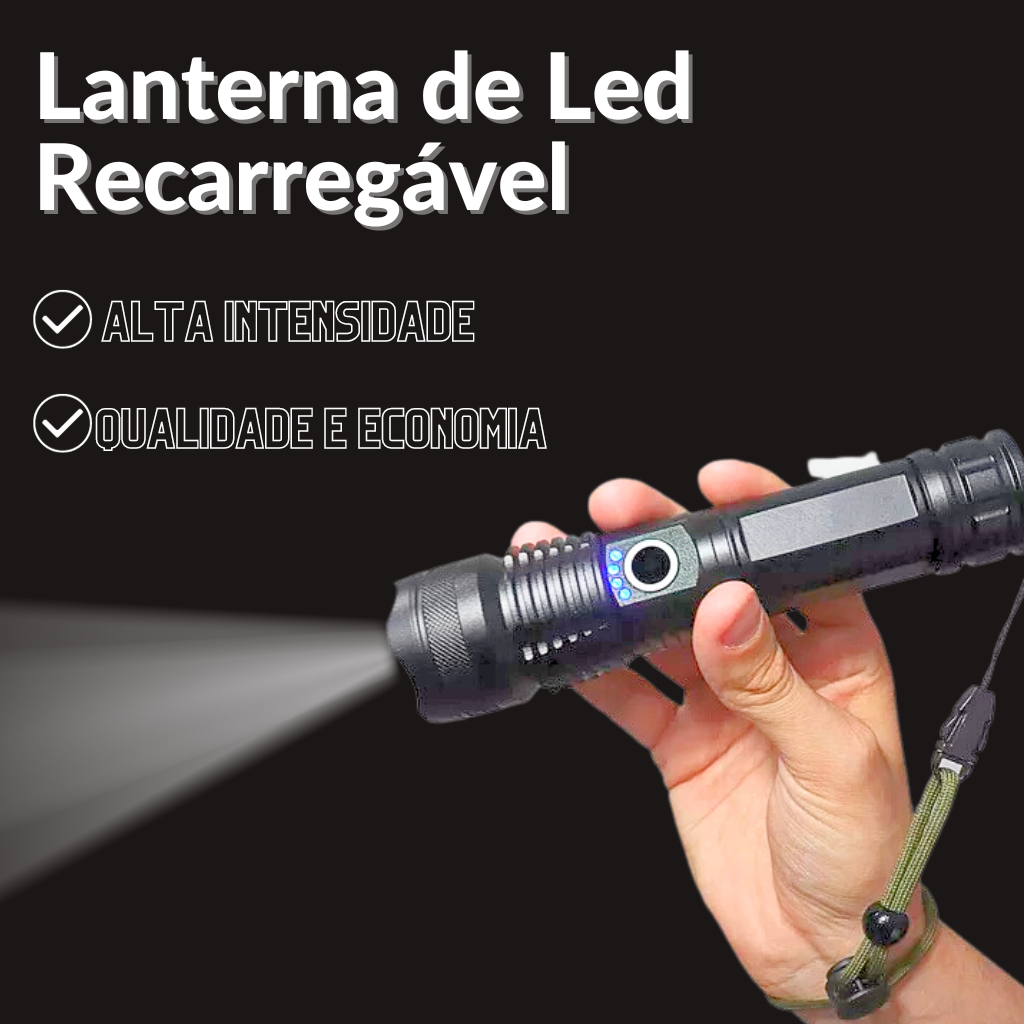 Lanterna Super Potente T9 Ideal Para Acampamento Led P50 Resistente a Água XUXU BELEZA