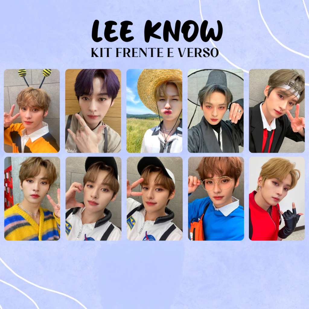 Photocards Lee know frente e verso