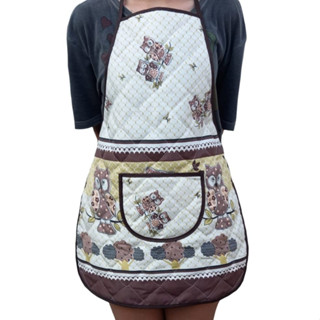 Avental de Cozinha e Lavanderia Feminino Impermeável Estampado Matelado com Bolso e Forro de Pvc em Oferta na Shopee