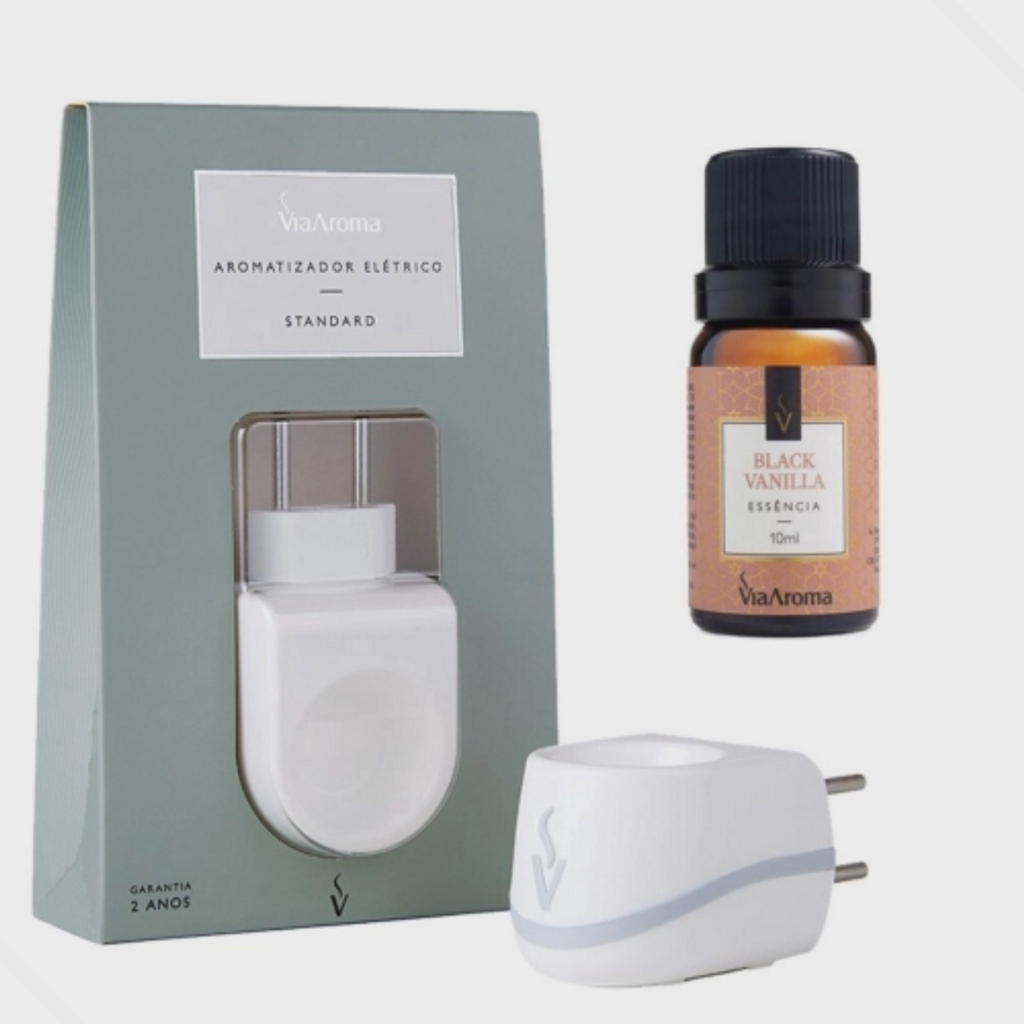 Aromatizador Elétrico Standard + Essência Black Vanilla Via Aroma.