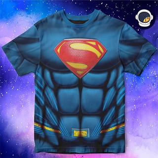Camiseta Superman DC Cosplay Fantasia 3D Unissex Adulto Babylook Infantil