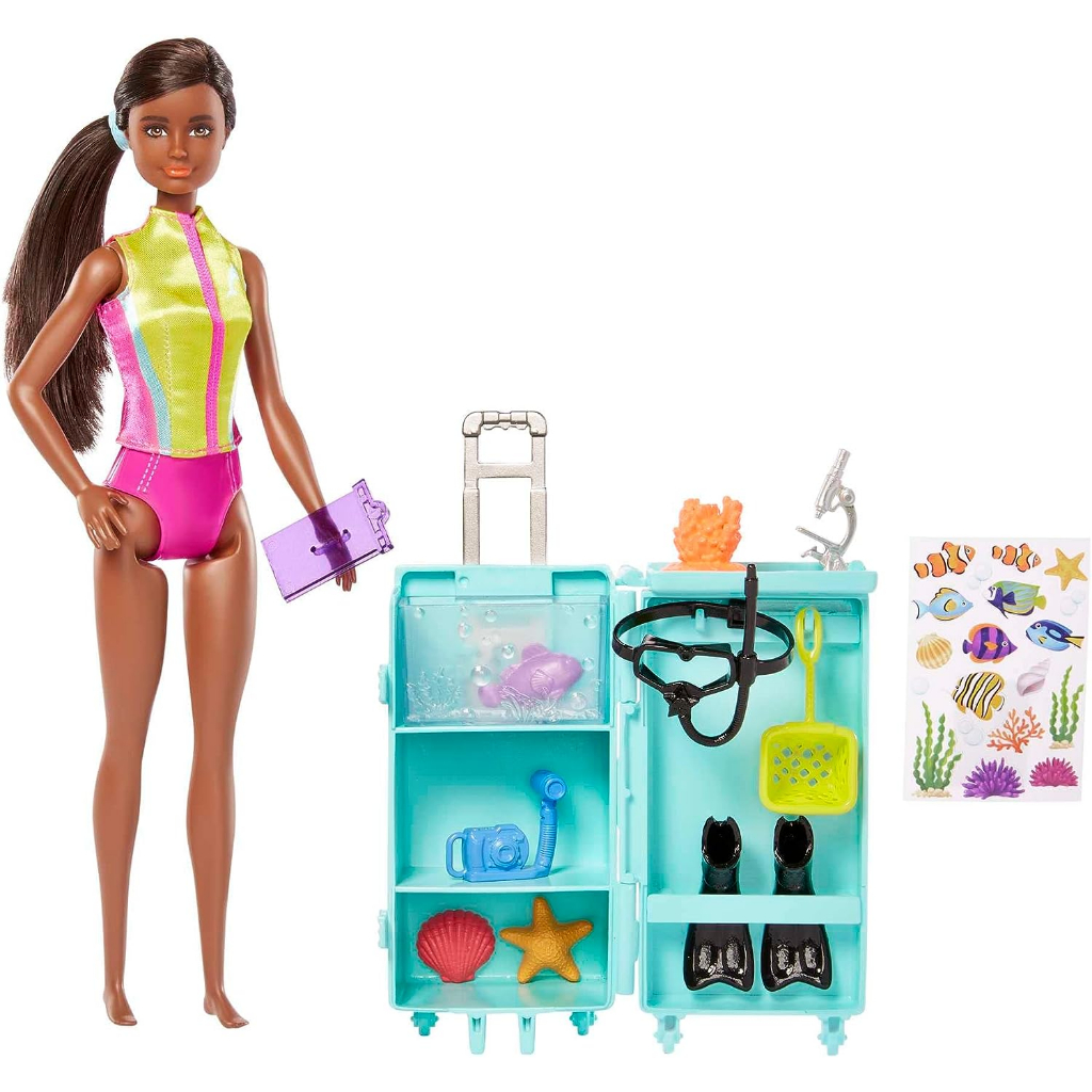 Boneca Barbie Bióloga Marinha com Acessórios HMH27 - Mattel