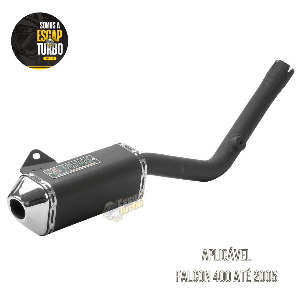 Escapamento Nx 400 Falcon Até 2005 Mini Tri Fortuna Preto