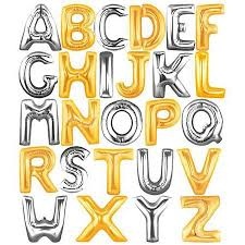 Balão Metalizado letra 70 cm ou 40cm - Dourado e Prata em Oferta na Shopee