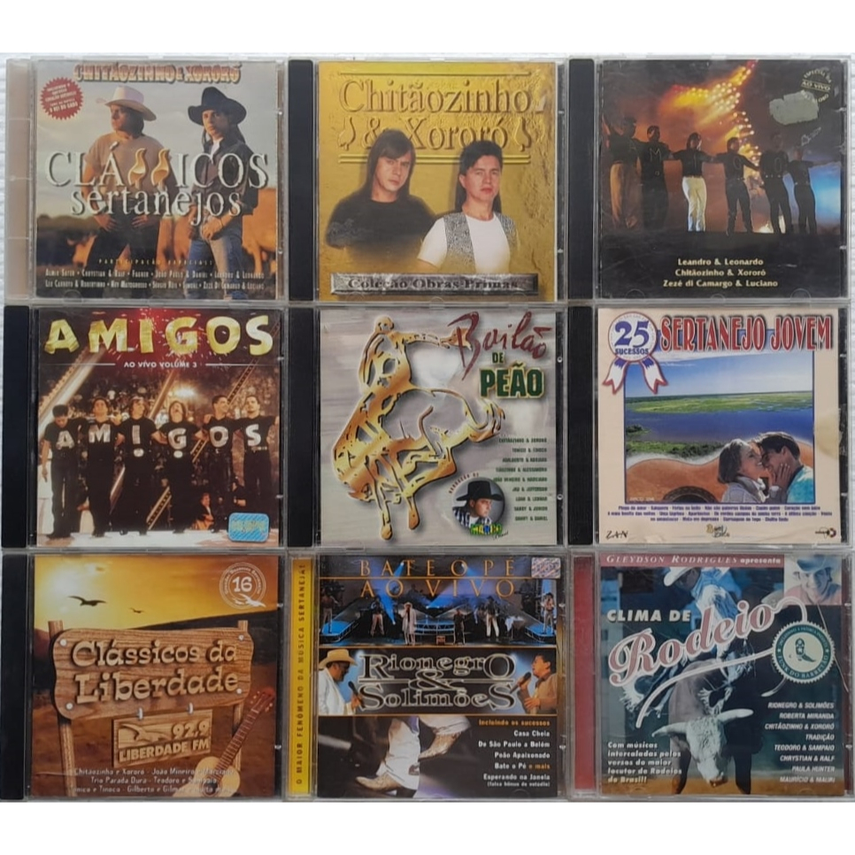 Cds Sertanejo Raiz ''Chitãozinho & Xororó, Rick & Renner, Daniel, Zezé Di Camargo'' Cds Originais