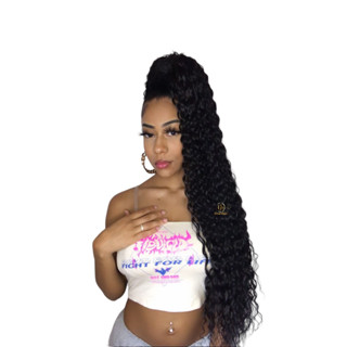 Cabelo Rabo De Cavalo Bio Fibra Cacheado 80cm 170g Longo - ENVIO IMEDIATO